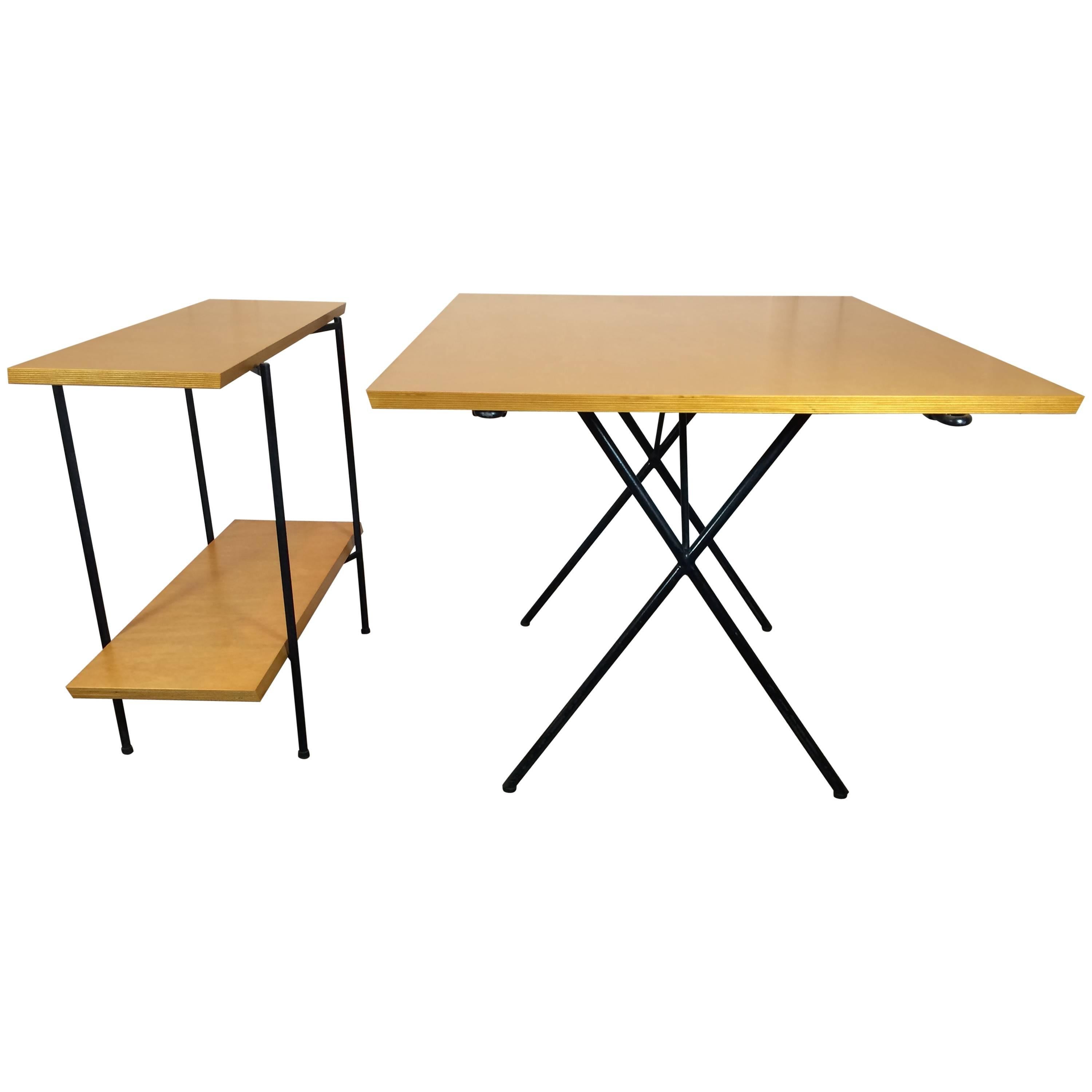 Tony Paul Table and Server, Server Hold Table Leaves