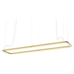 Contemporary Chandelier / Pendant Lamp 'Pipeline CM8-P' Brass by AND