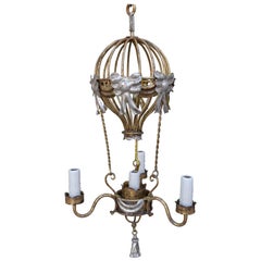 Gold and Silver Gilt Metal Balloon Chandelier