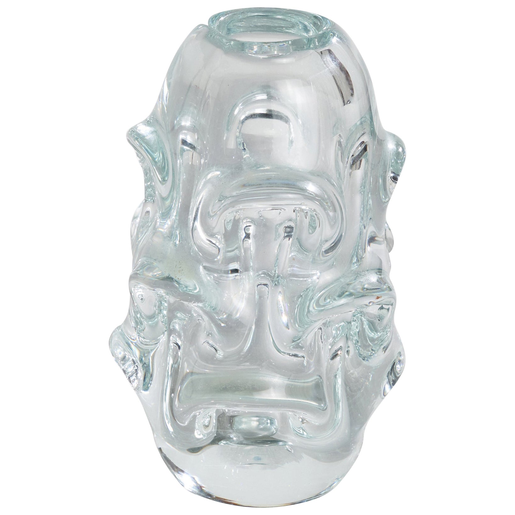 Börne Augustsson, Vase, Glass, Sweden, 1940s