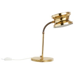 Tyringe Konsthantverk, Table Lamp, Brass, Plastic, Sweden, 1970s