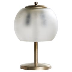 Italian Designer, Table Lamp, Metal, Glass, Italy, 1960s