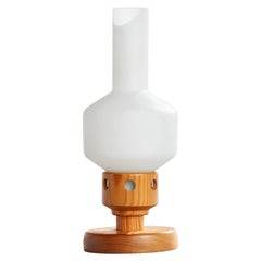 Markslöjd, lampe de table, pin, verre, Suède, années 1970