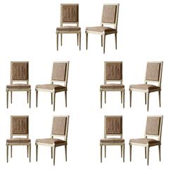 Set of Ten Louis XVI Style Antique Dining Chairs