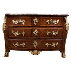 Commode de style Régence française en marbre, Italie, 19ème siècle