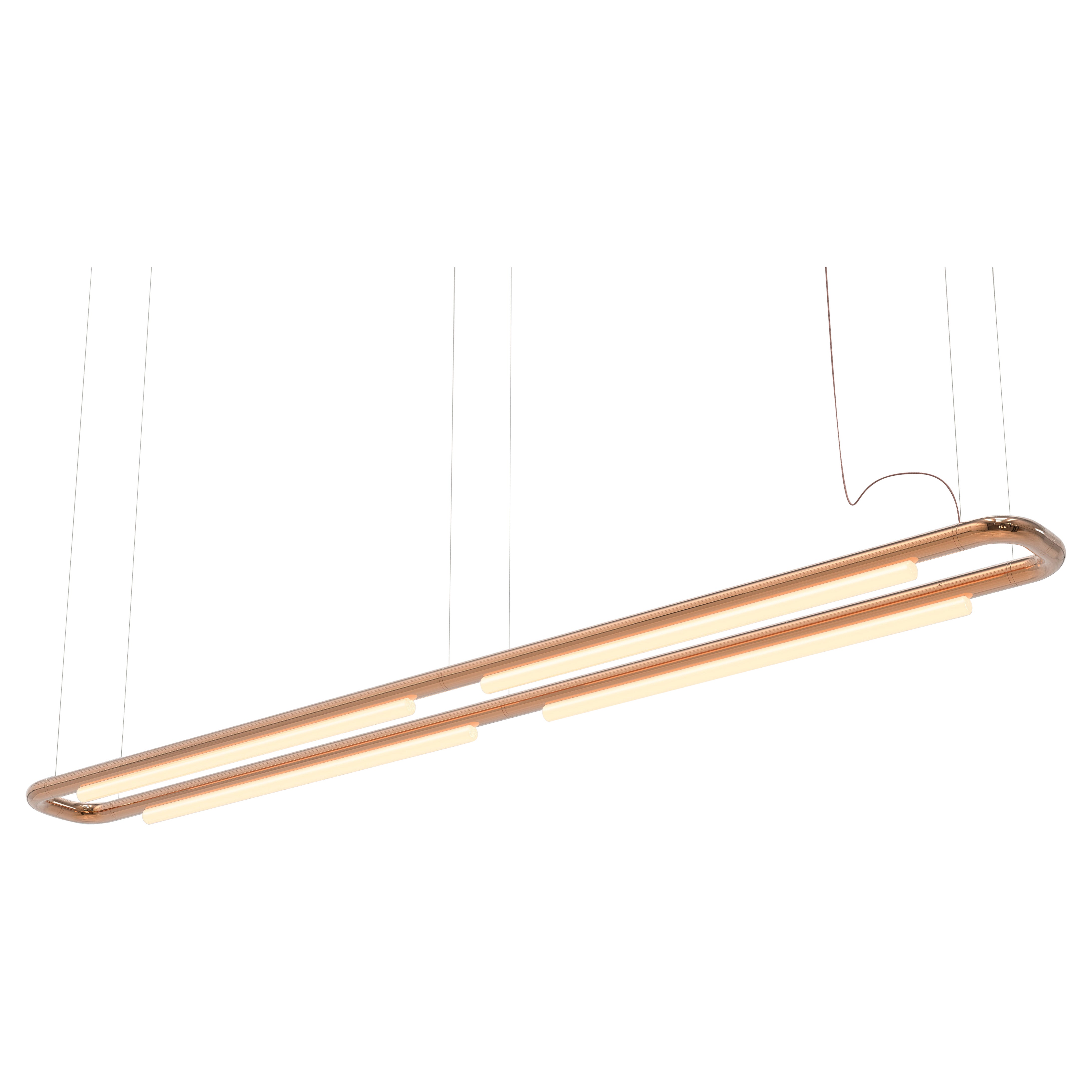 Lampadario contemporaneo / Lampada a sospensione 'Pipeline CM7-P' Rame di AND in vendita