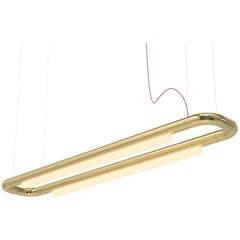 Contemporary Kronleuchter / Hängeleuchte 'Pipeline CM6-P' aus Messing von AND