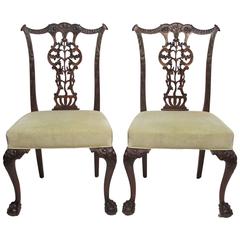 Pair of Sheraton Mahogany Side Chairs