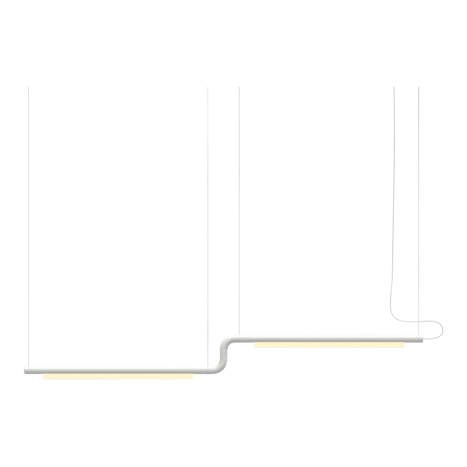 Zeitgenössischer Kronleuchter / Hängeleuchte 'Pipeline CM3-P' Weiß von AND im Angebot