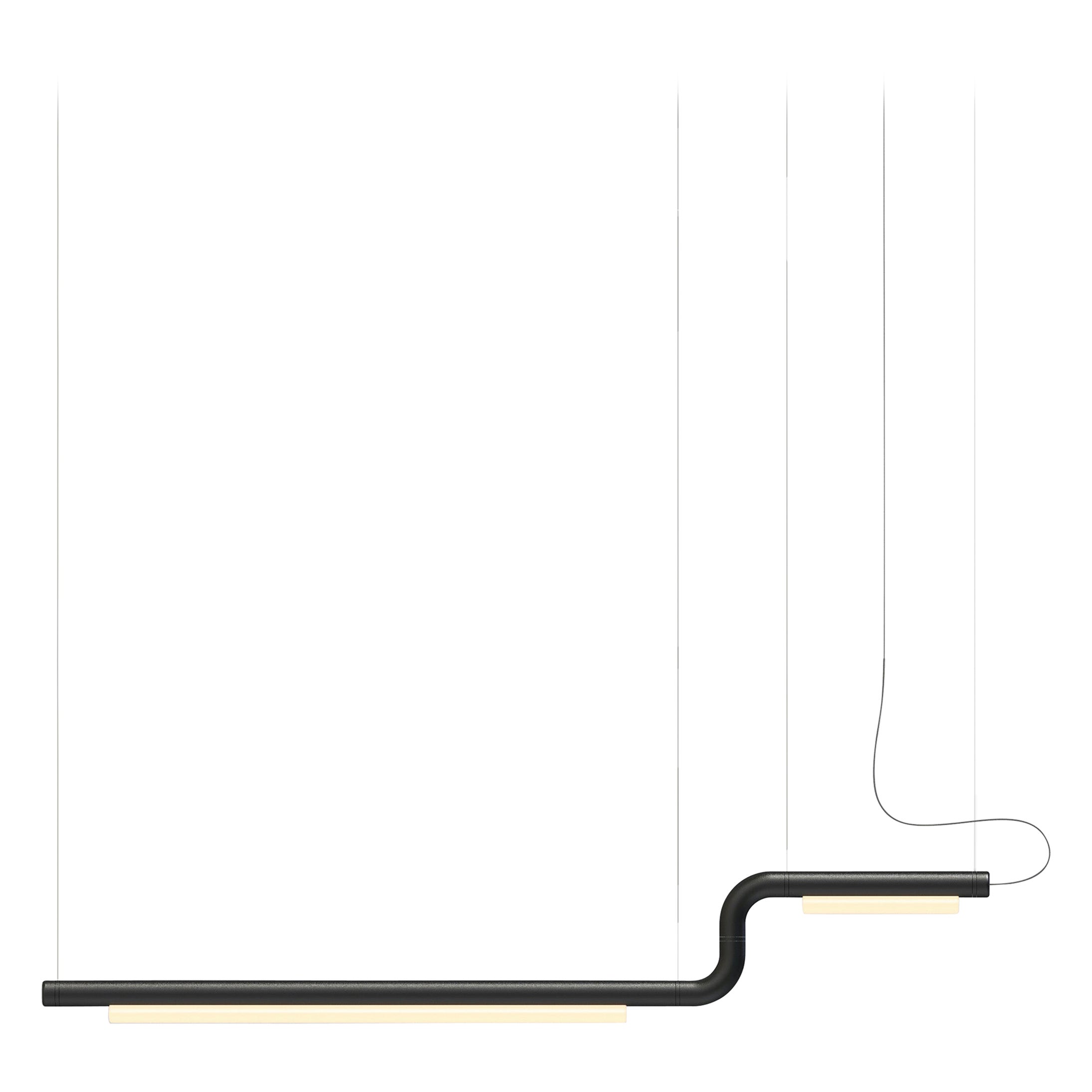 Lampadario / Lampada a sospensione Contemporary 'Pipeline CM2-P' Nero di AND