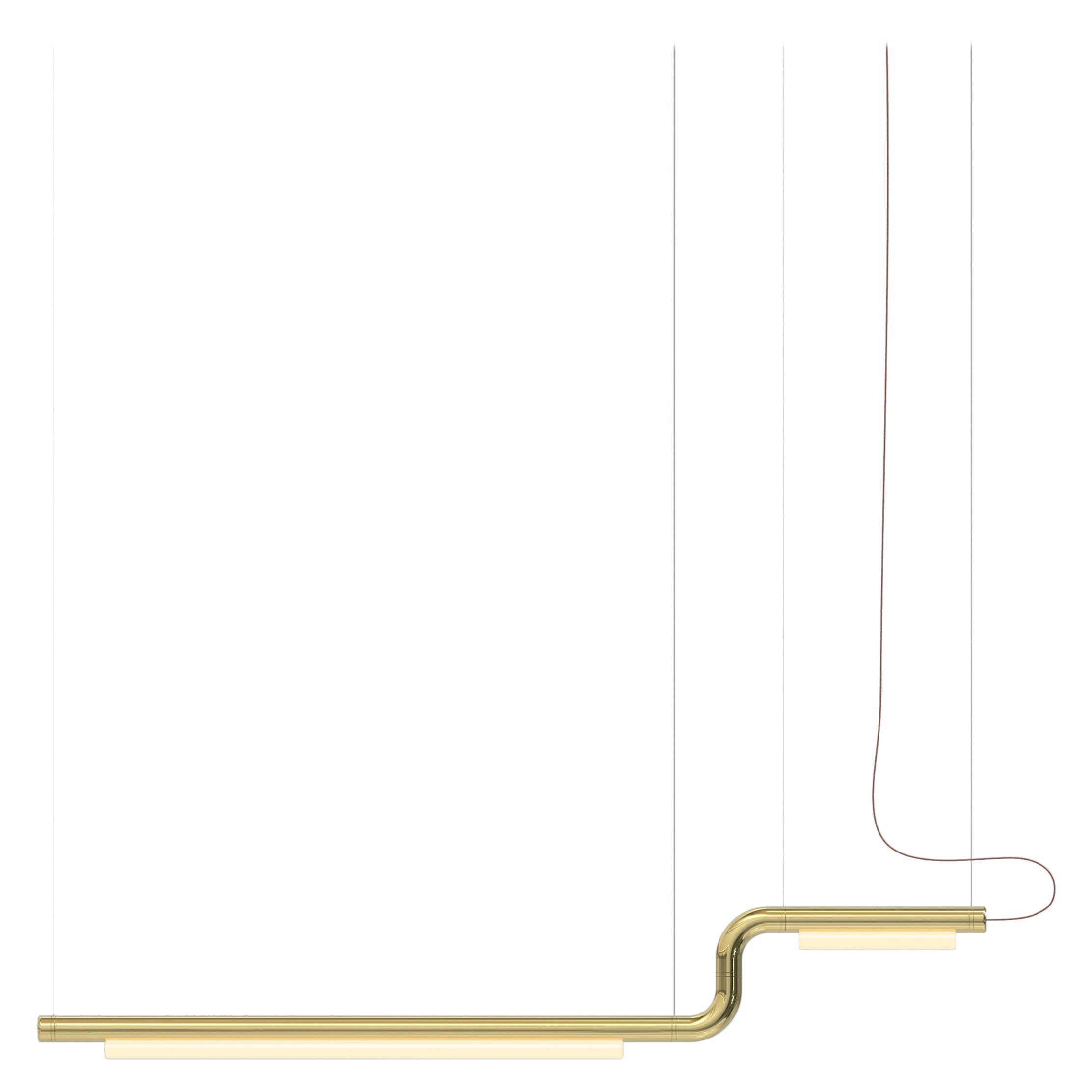 Lampadario / Lampada a sospensione Contemporary 'Pipeline CM2-P' Ottone di P & A