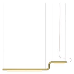 Lustre / Suspension Contemporary 'Pipeline CM2-P' Brass by AND