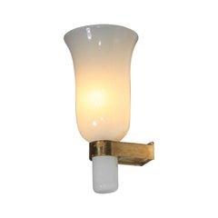 Large italian wall lamp in peleguso glass for Venini 30's Murano 1930 sconce