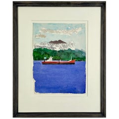 Patrick Procktor RA RE RWS, británico (1936-2003 ) Acuarela C 1990