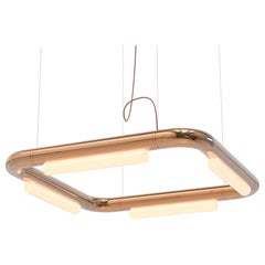 Contemporary Chandelier / Pendant Lamp 'Pipeline CM5-P' Copper by AND