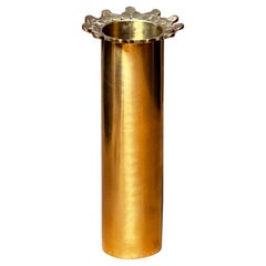 Pierre Forssell Vase aus Messing, gestempelt 1978, hergestellt von Hand in Skultuna Schweden