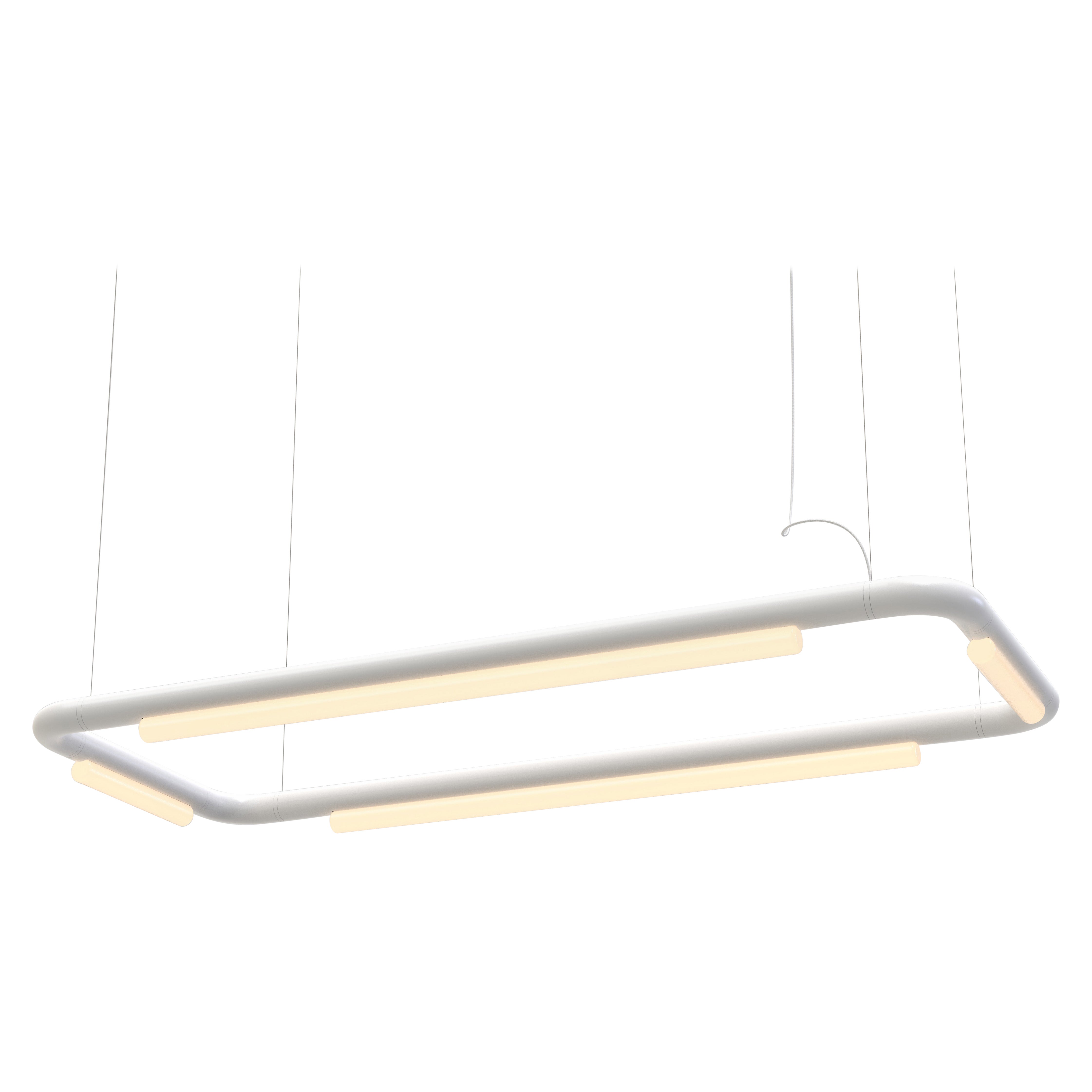 Contemporary Kronleuchter / Hängeleuchte 'Pipeline CM4-P' Weiß von AND im Angebot
