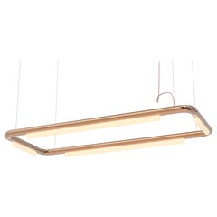 Contemporary Chandelier / Pendant Lamp 'Pipeline CM4-P' Copper by AND