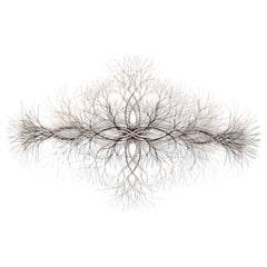 78"x48" Metal Wall Sculpture in Stainless and Bronze #733