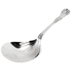 Antique Tiffany & Co. Sterling Silver 'English King' Oyster of Berry Spoon
