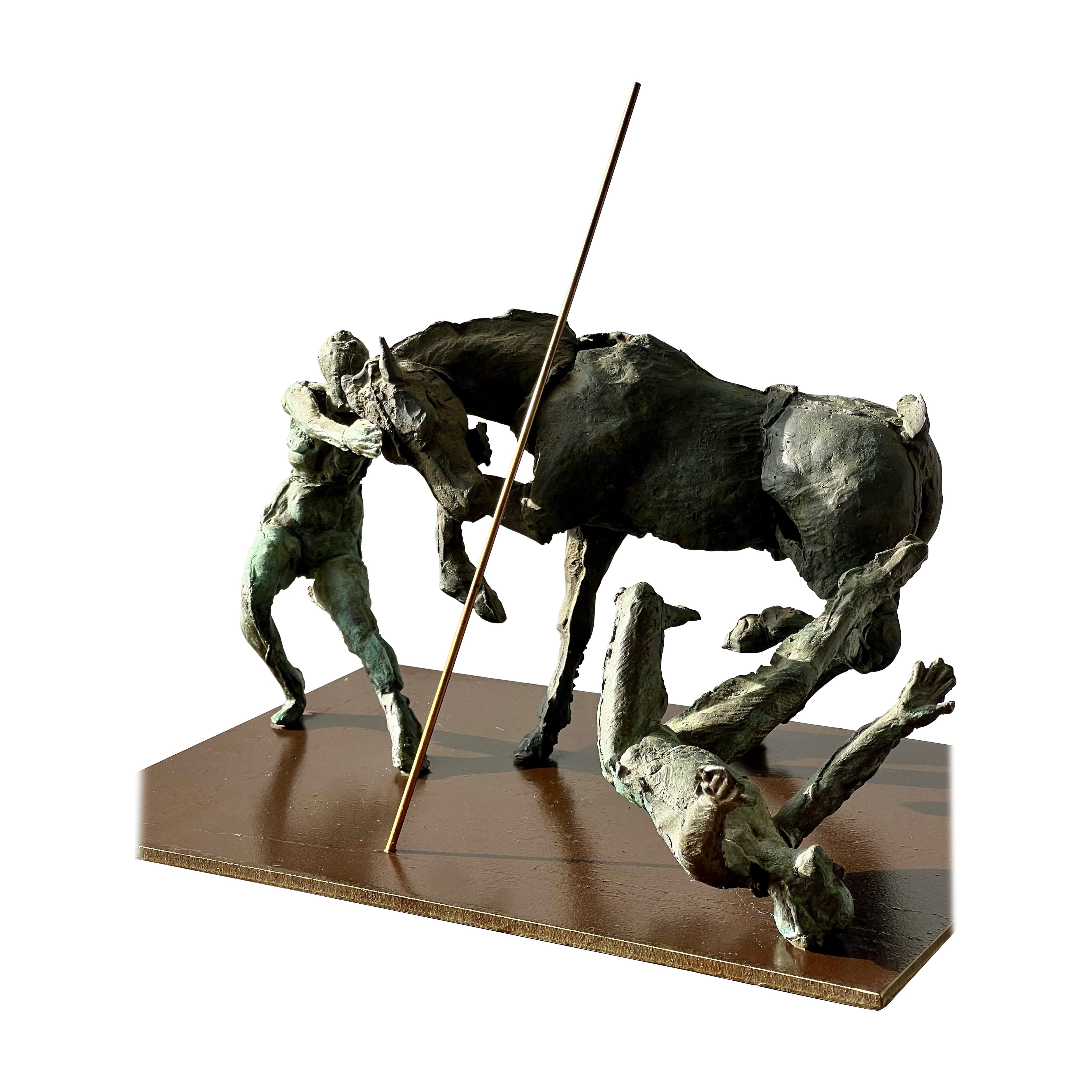 Max DeMoss 1987 Bronze Figurative Abstract Sculpture