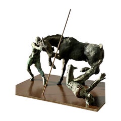 Max DeMoss 1987 Bronze Figurative Abstract Sculpture