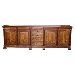 19th Century French Large Directoire Fruitwood Enfilade Sideboard