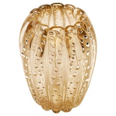 1950's Murano Bubbles and Gold Leaf Vase by Ercole Barovier for Barovier & Toso