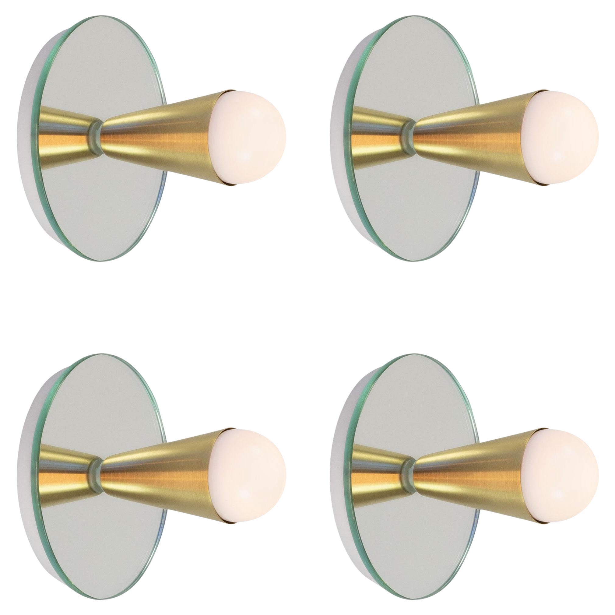 Set of Four Echo One Sconce in Brass, from Souda, Made to Order For Sale