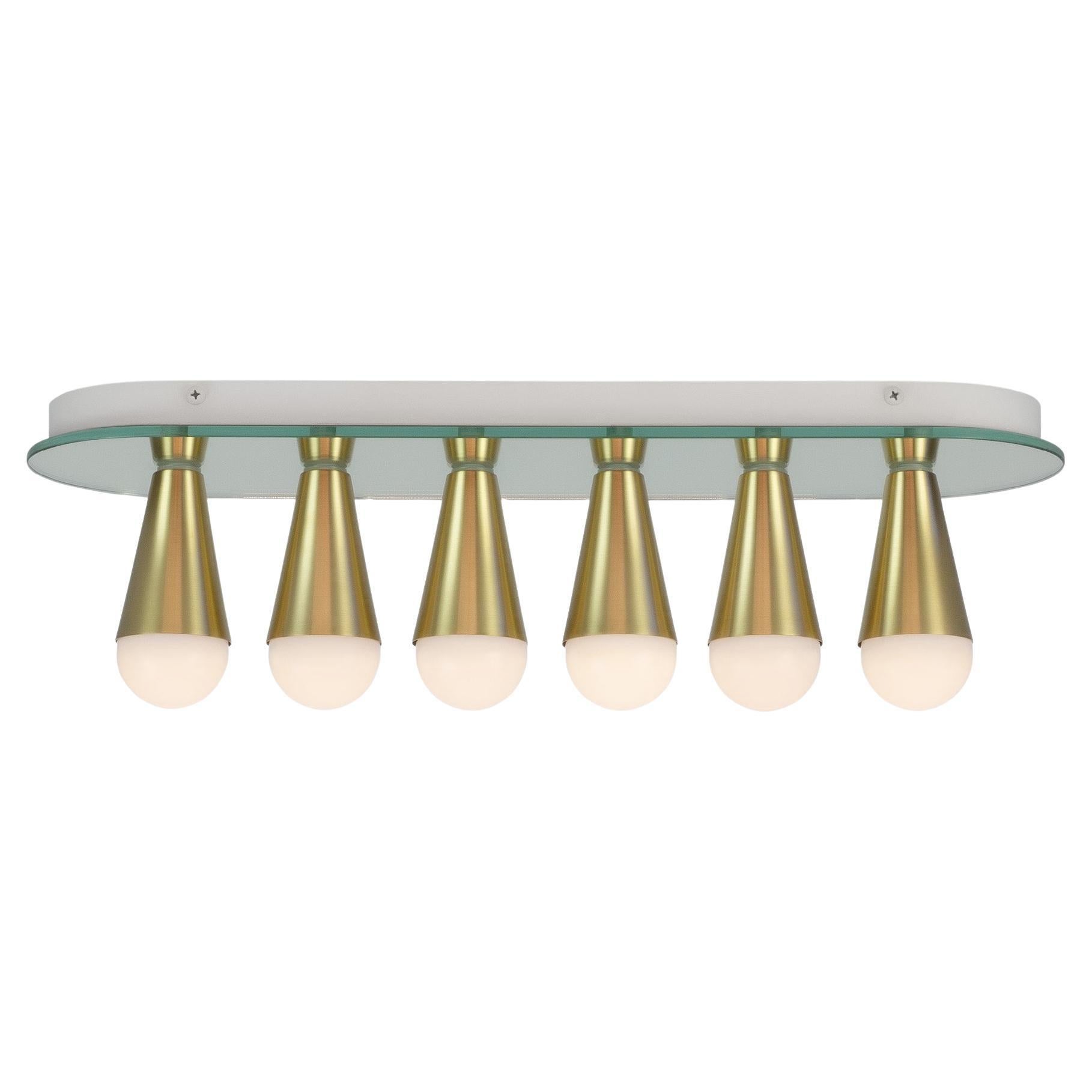 Echo Six Flush Mount in Brass, from Souda, in Stock