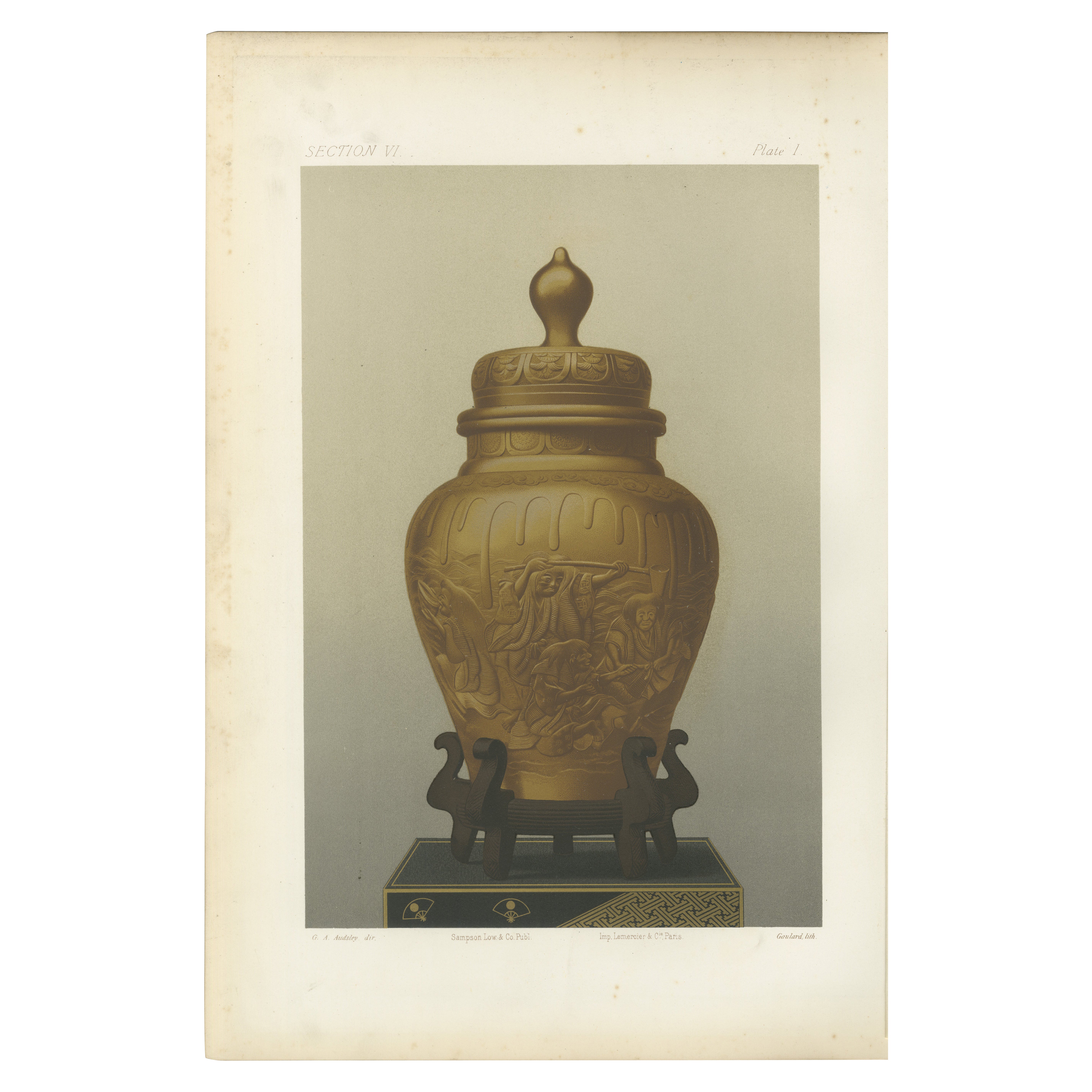 Ornamental Golden Vase – from Audsley’s Decorative Masterpieces, 1884