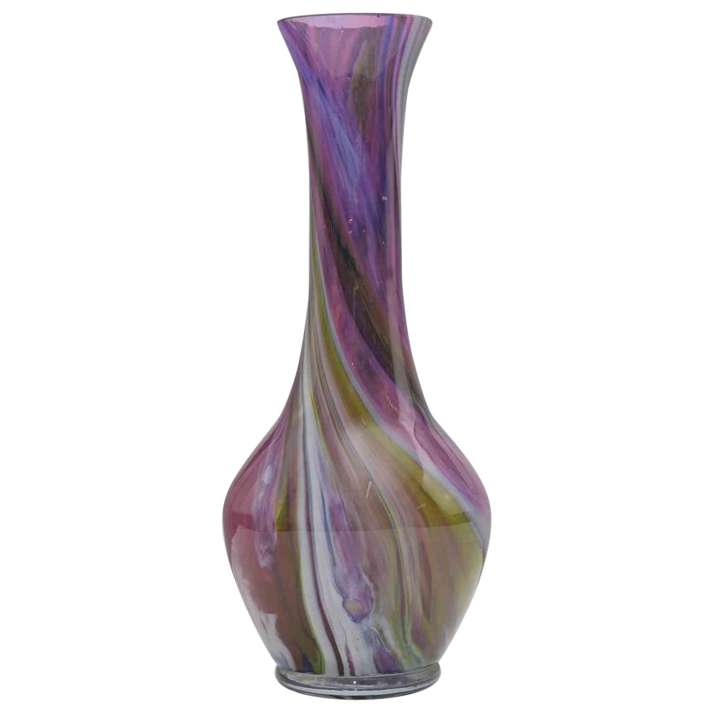 Vintage Glass Vase, italy, 1970s