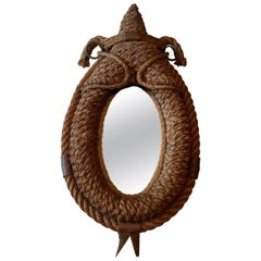 Espejo ovalado de cuerda y cuero para collar de caballo by Audoux Minet
