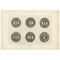 Antique Masterfully Crafted Tsuba with Narrative and Symbolic Motifs– A Heliograph 1884