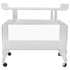 Incredible Large Lucite Bar Cart