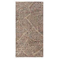 Rug & Kilim's Distressed Abstract Rug in Brown, Red & Blue Dots Pattern