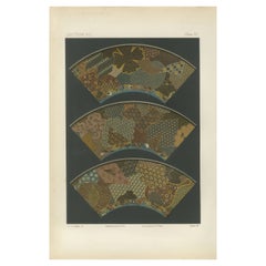 Intricate Patterns of Japanese Fan Design, from Audsley’s Decorative Art, 1884