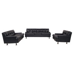 Set of 2 sofas and 1 armchair model "Square" by Marco Zanuso for Arflex