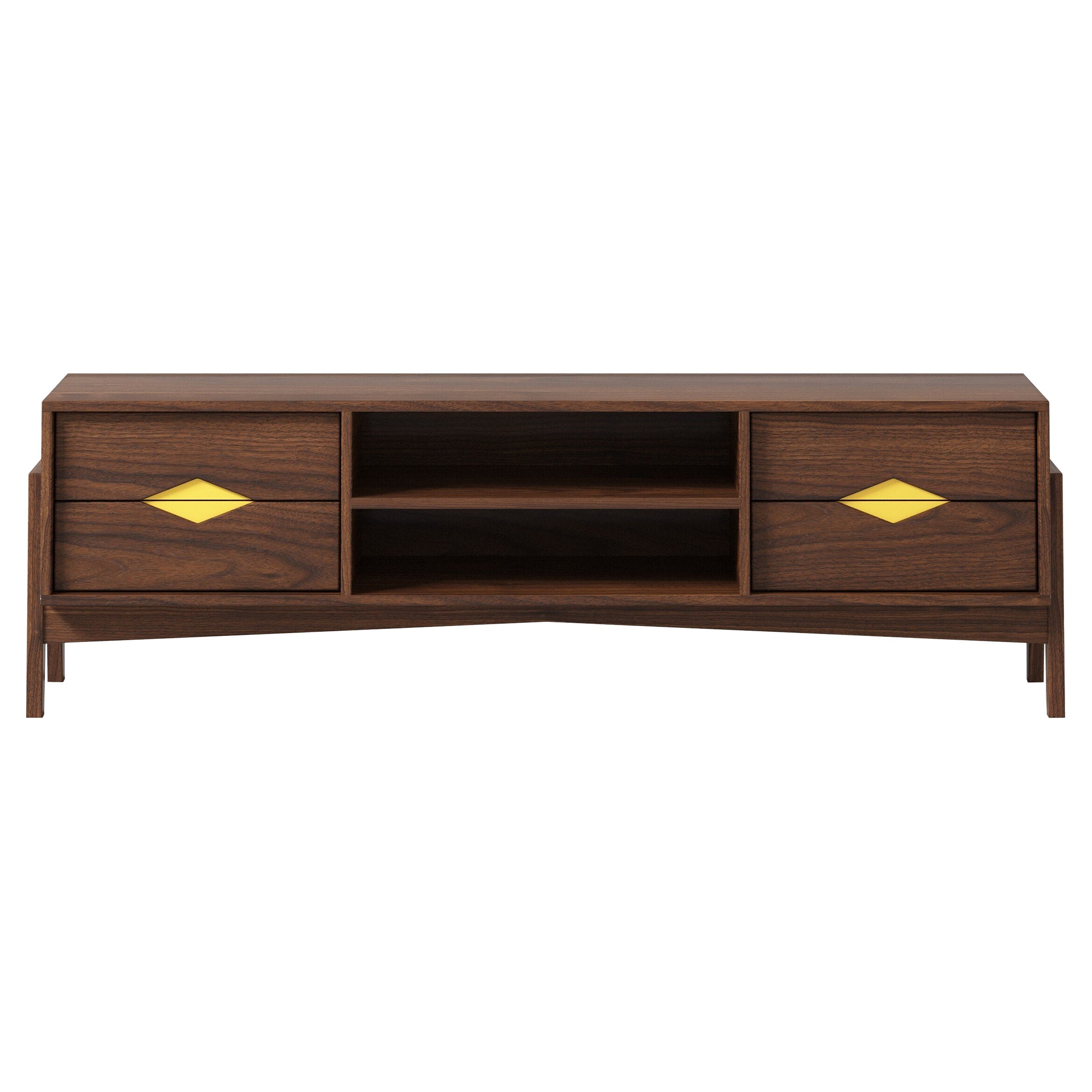 Florence Media Console in Walnut Wood (Submarine) by The Spalty Dog