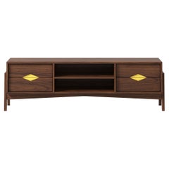 Florence Media Console in Walnut Wood (Submarine) by The Spalty Dog