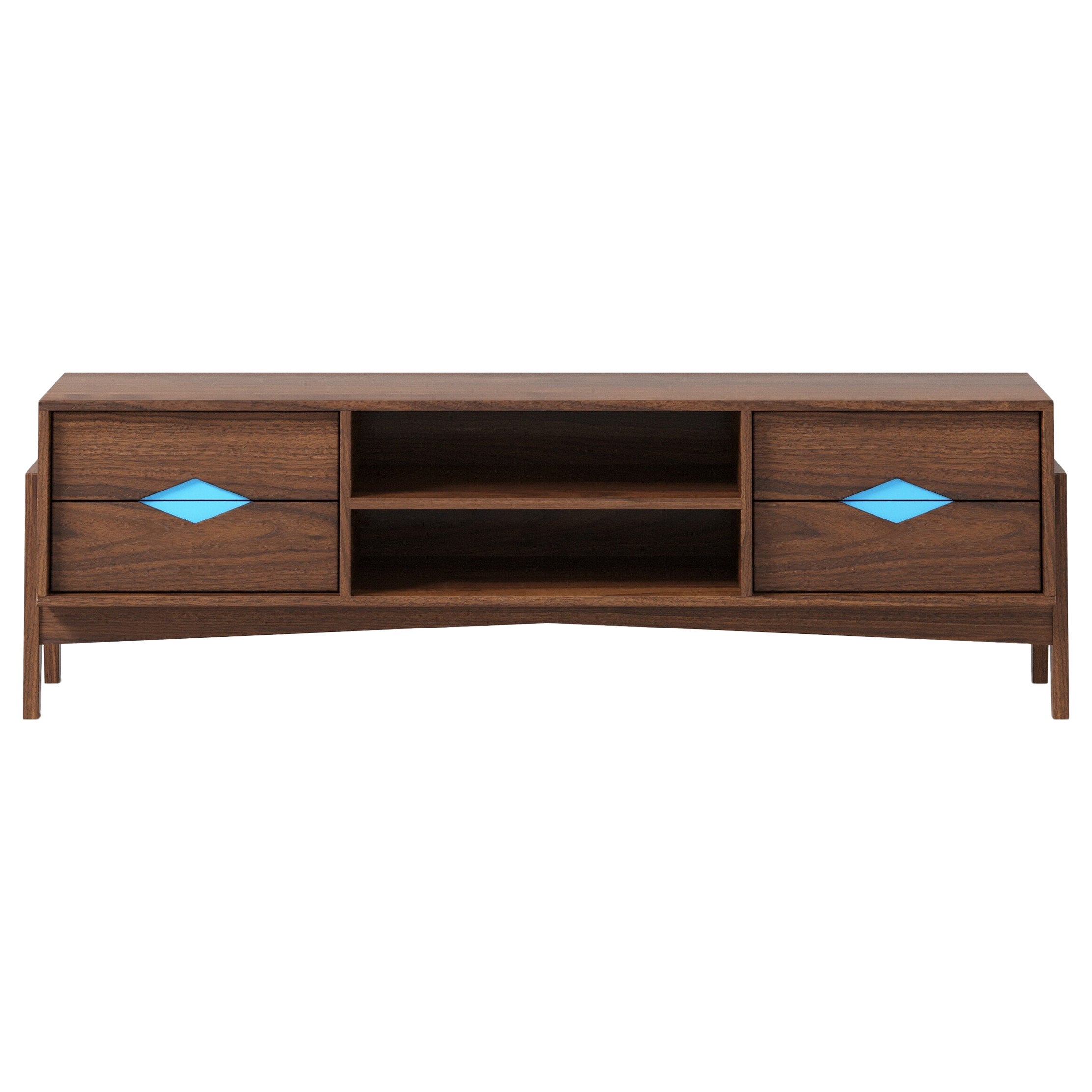 Florence Media Console in Walnut Wood (Tiffany) by The Spalty Dog