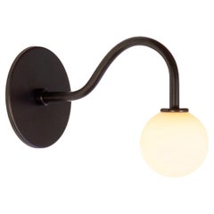 Pin Up Wall Sconce by Research.Lighting, Black, 3in Glass, In Stock