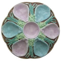Longchamps French Majolica Six Well Oyster Plate