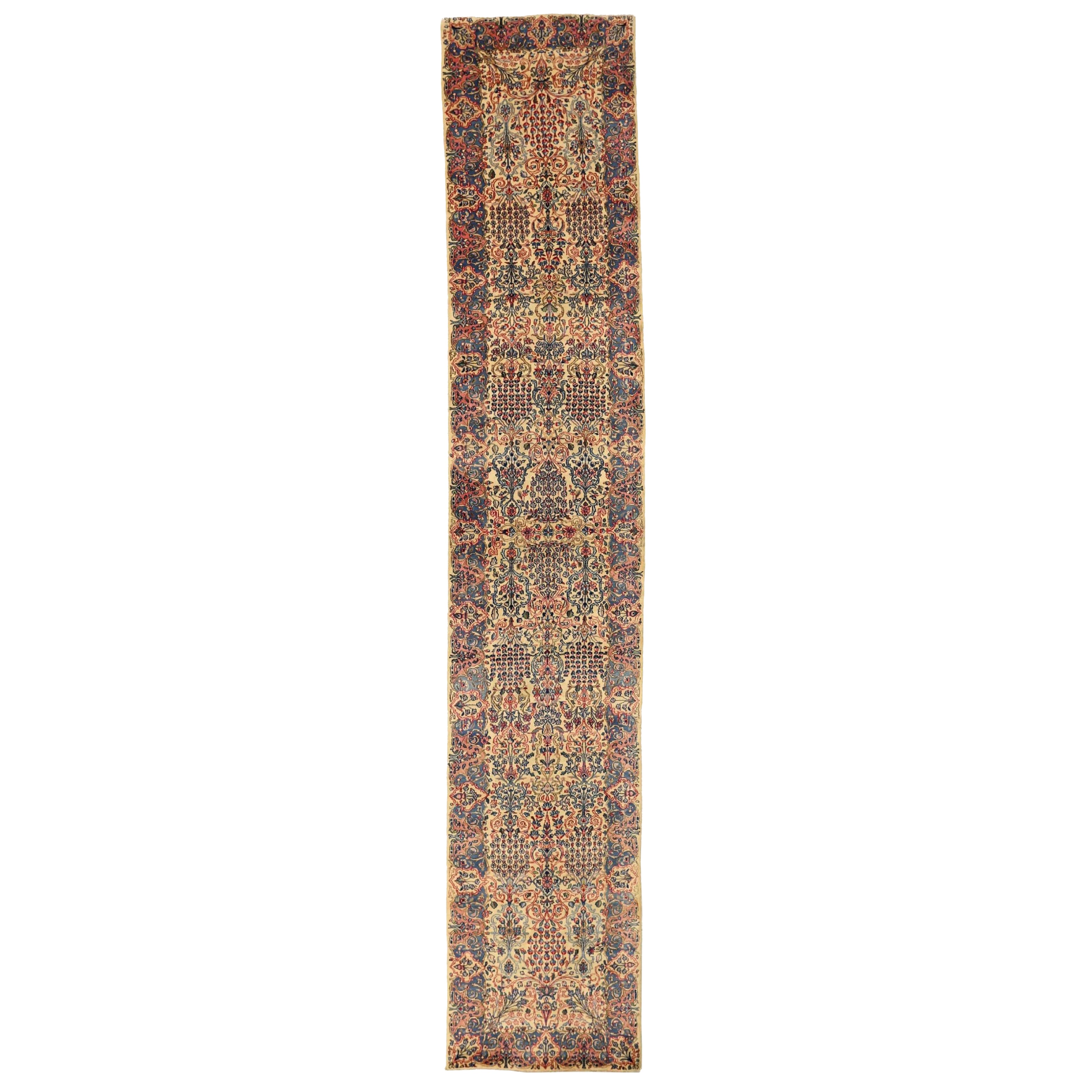 Persischer Kerman-Läufer Circa 1880 - 52161 im Angebot