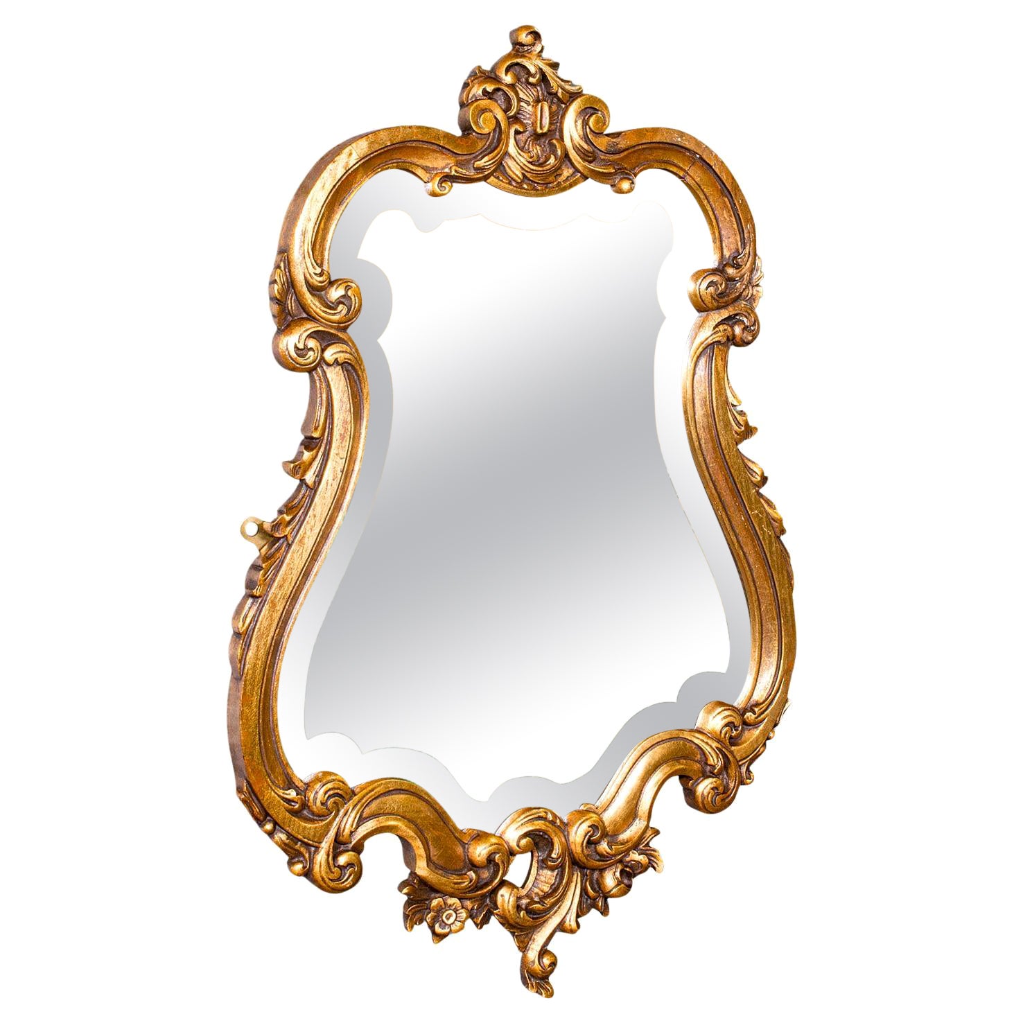 Antique Baroque Wall Mirror, French, Giltwood, Vanity, Hallway, Edwardian, 1910 For Sale