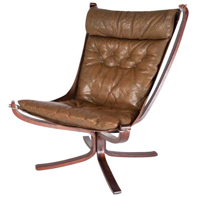 Sigurd Russell Highback Falcon Chair For Sale at 1stDibs