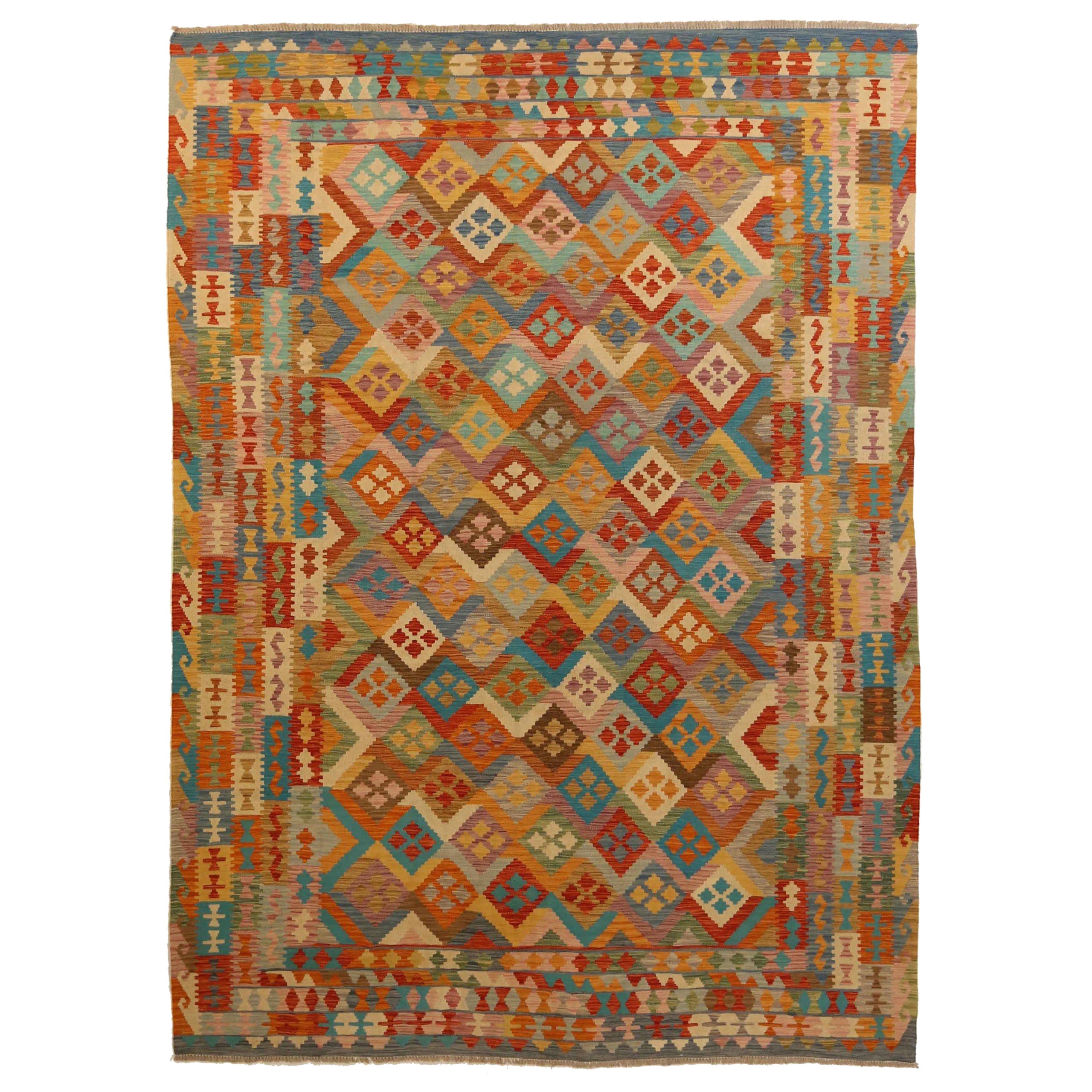 Afghanistan Kilim Area Rugs Circa 1990 - 68104 For Sale