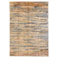 Tapis de sol India Sea Mist Green Circa 1990 - 68656