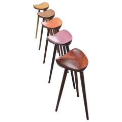 Brazilian "Sela" Stool in Tropical hardwood by Ricardo Graham, Brazil 12