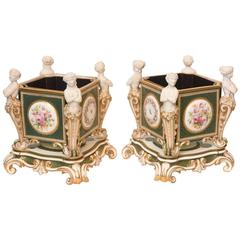 Pair of 19th Century Exhibition Planters by Minton